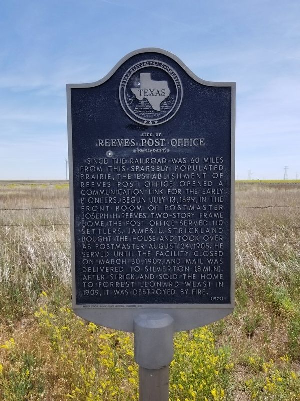 Site of Reeves Post Office Marker image. Click for full size.