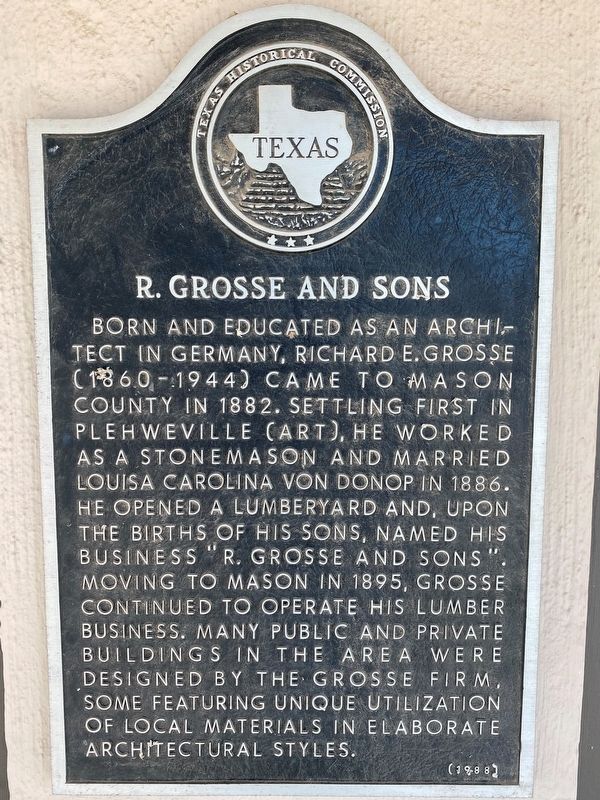 R. Grosse and Sons Marker image. Click for full size.