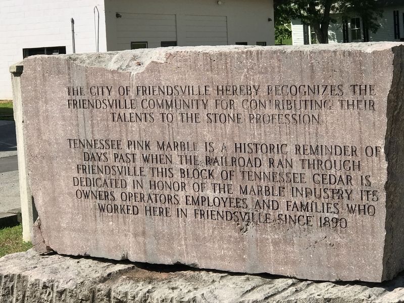 Friendsville Marble Industry Monument image. Click for full size.