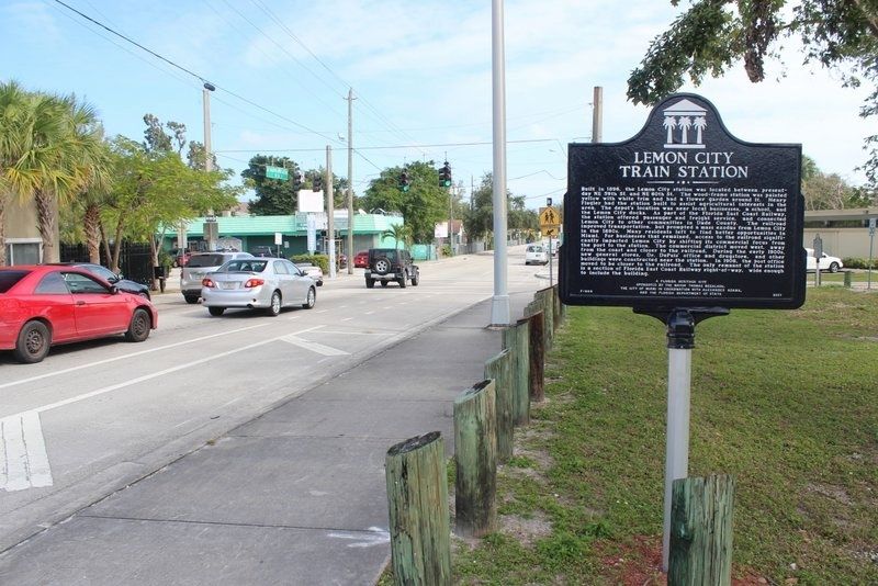 Lemon City Train Station Marker looking east on Northeast 61st Street image. Click for full size.
