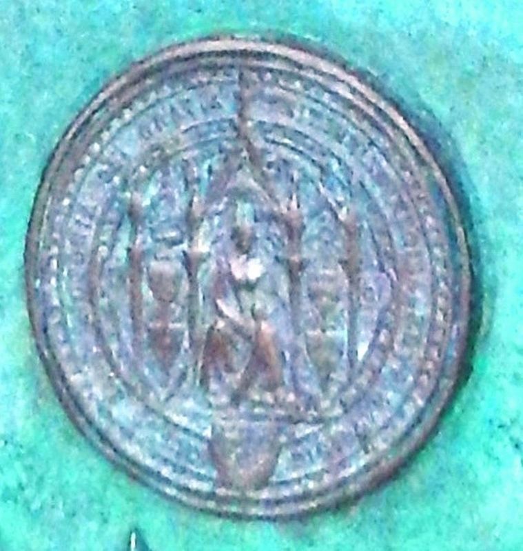 Marker detail: Great Seal of Canada<br>(<i>at bottom center of marker</i>) image. Click for full size.