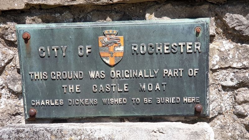Rochester Castle Moat Marker image. Click for full size.