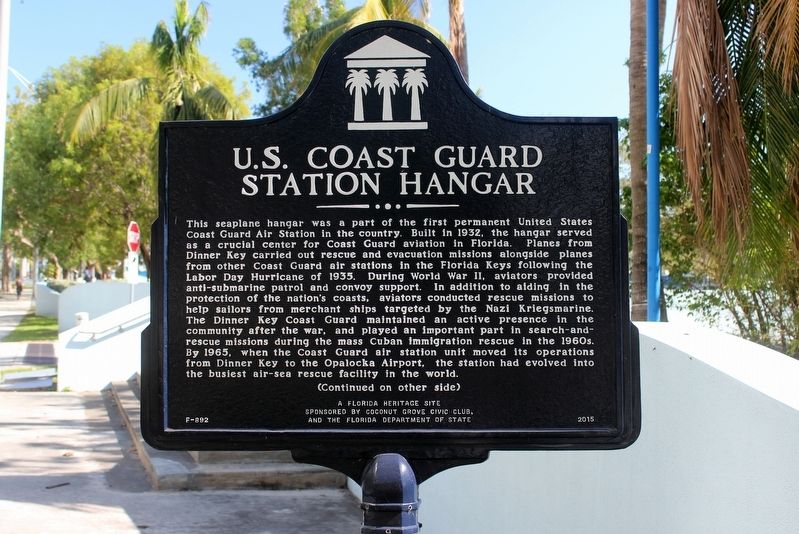 U.S. Coast Guard Station Hanger Marker Side 1 image. Click for full size.