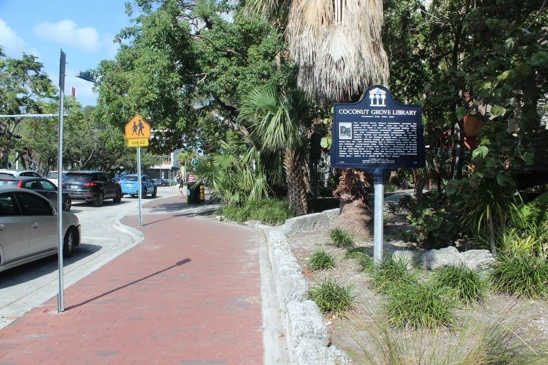 Coconut Grove Library Marker image. Click for full size.