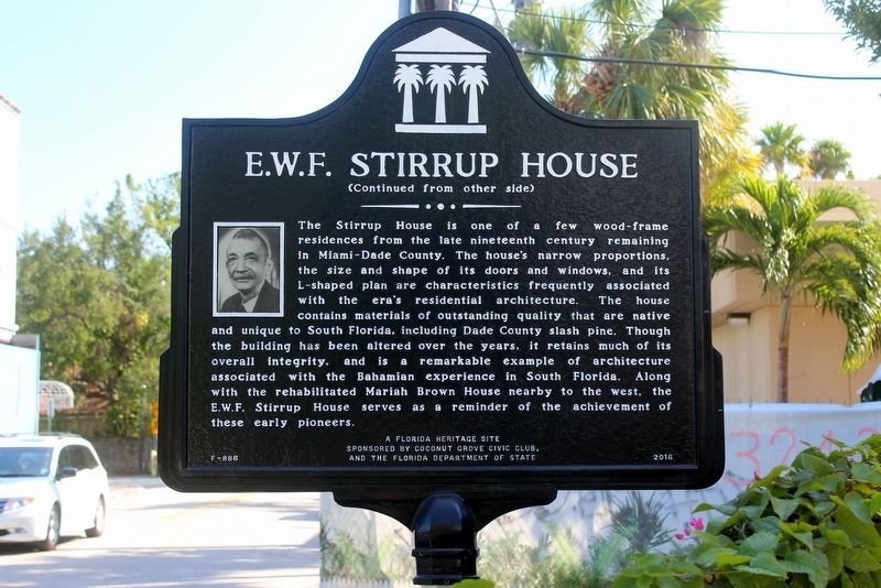 E.W.F. Stirrup House Marker Side 2 image. Click for full size.