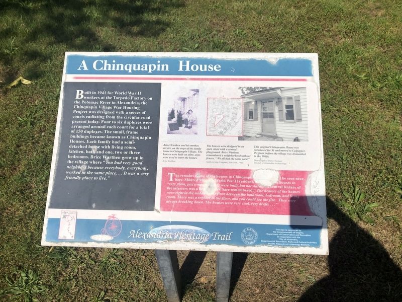 A Chinquapin House Marker image. Click for full size.