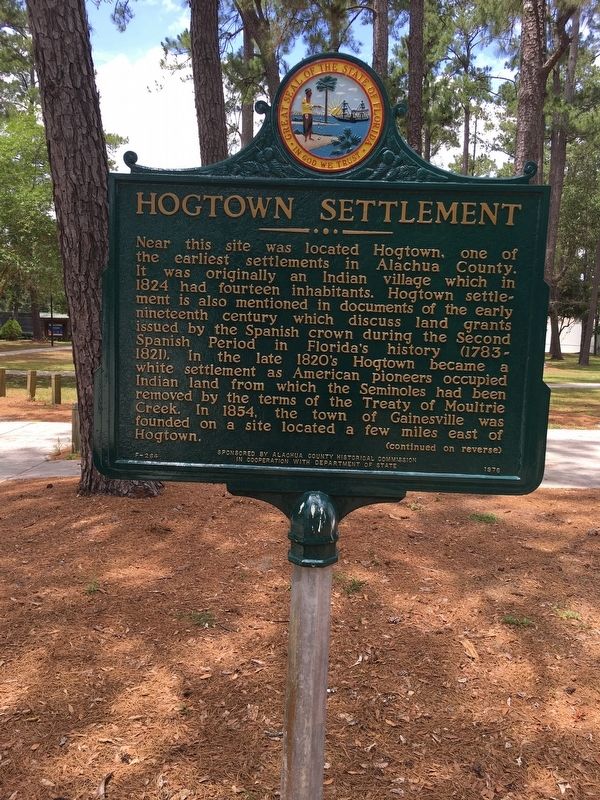 Hogtown Settlement/Fort Hogtown Marker image. Click for full size.