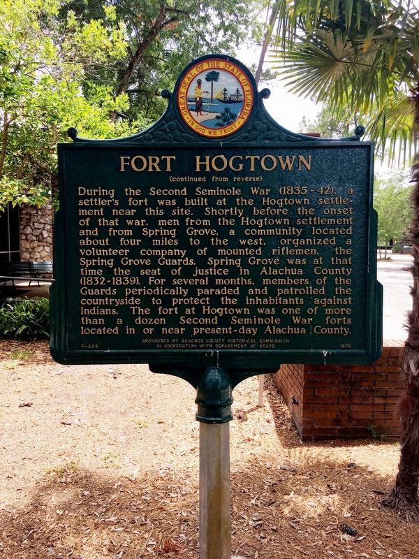 Hogtown Settlement/Fort Hogtown Marker image. Click for full size.