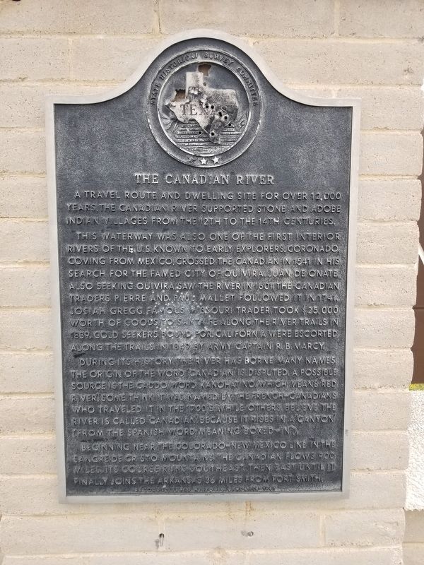 The Canadian River Marker. Click for full size. The Canadian River Marker image. Click for full size.