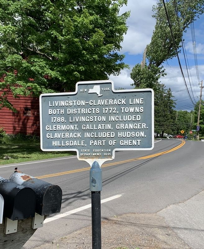 Livingston-Claverack Line Marker image. Click for full size.