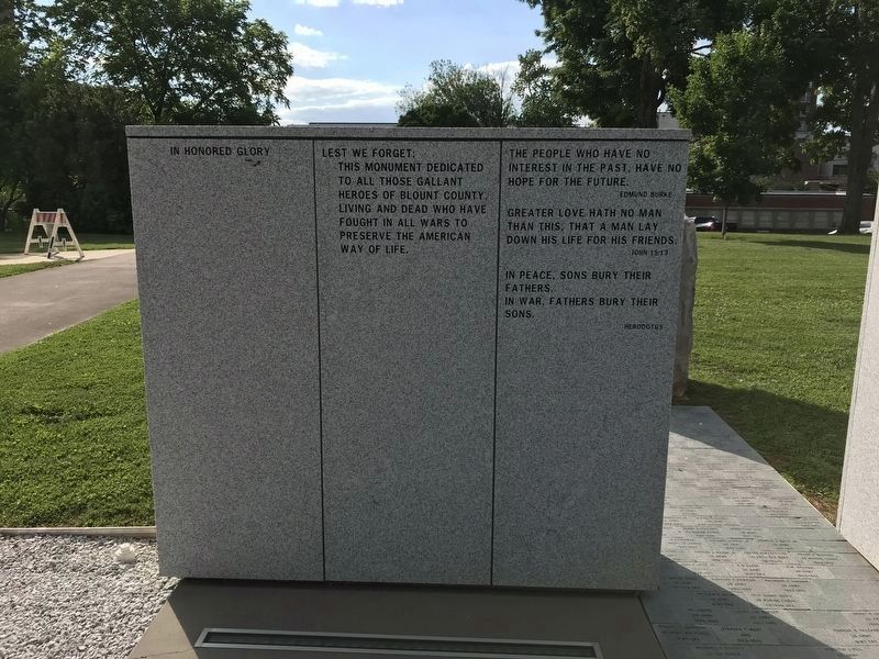 Blount County War Dead Memorial image. Click for full size.