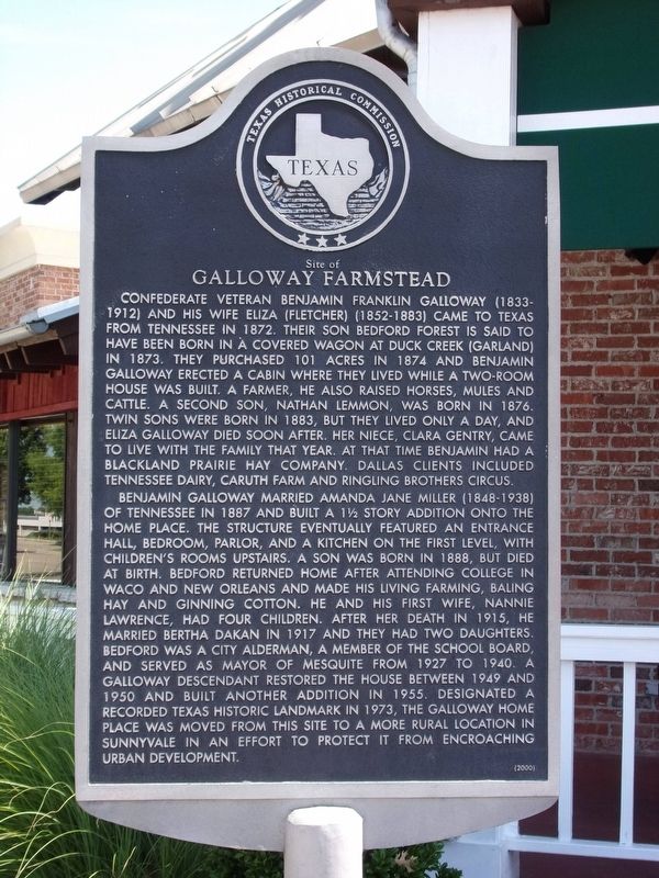 Site of Galloway Farmstead Marker image. Click for full size.