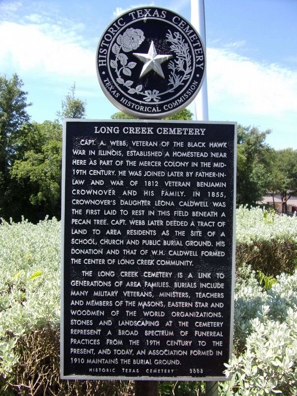 Long Creek Cemetery Marker image. Click for full size.