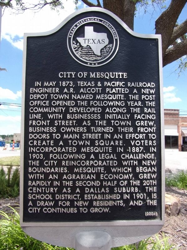 City of Mesquite Marker image. Click for full size.