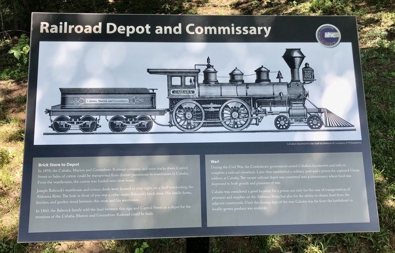 Railroad Depot and Commissary Marker image. Click for full size.