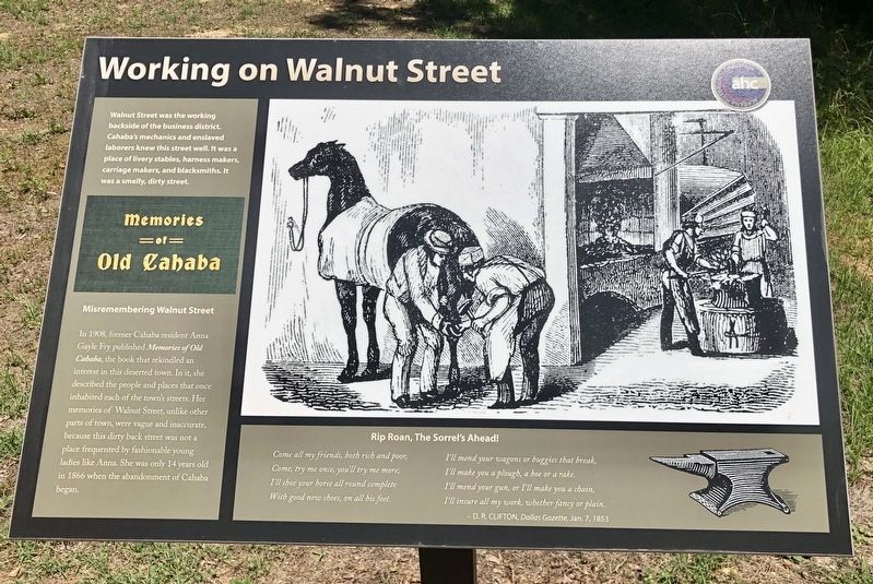 Working on Walnut Street Marker image. Click for full size.