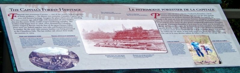 The Capital's Forest Heritage /<br>Le patrimoine forestier de la capitale Marker. Click for full size. The Capital's Forest Heritage /<br>Le patrimoine forestier de la capitale Marker image. Click for full size.