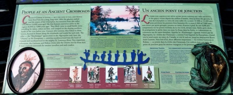People at an Ancient Crossroads /<br>Un ancien point de jonction Marker. Click for full size. People at an Ancient Crossroads /<br>Un ancien point de jonction Marker image. Click for full size.