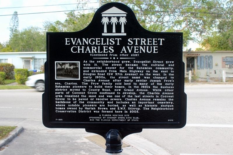 Evangelist Street Charles Avenue Marker Side 2 image. Click for full size.