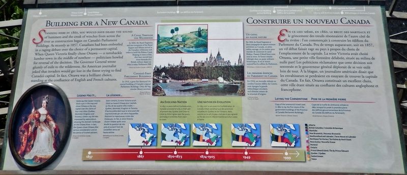 Building for a New Canada / Construire un nouveau Canada Marker. Click for full size. Building for a New Canada / Construire un nouveau Canada Marker image. Click for full size.