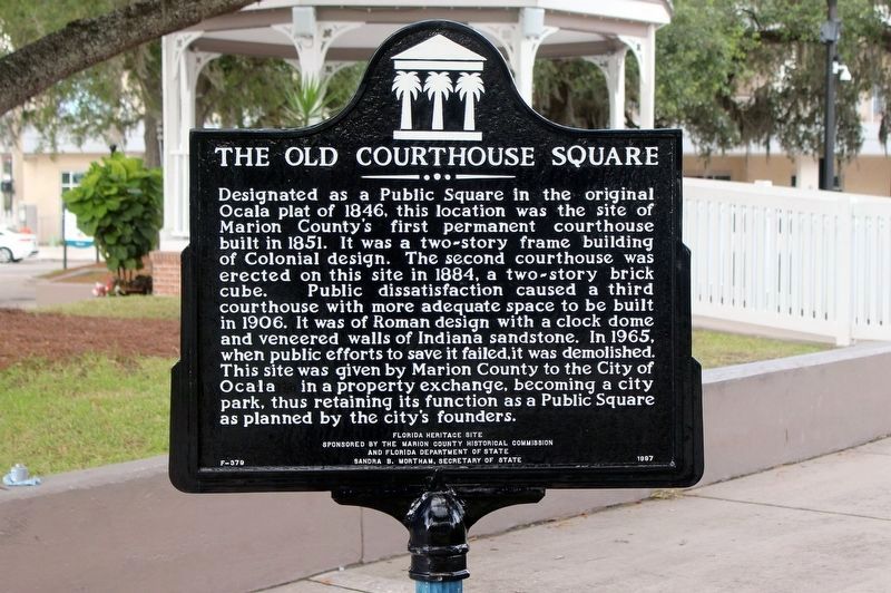 The Old Courthouse Square Marker after restoration image. Click for full size.