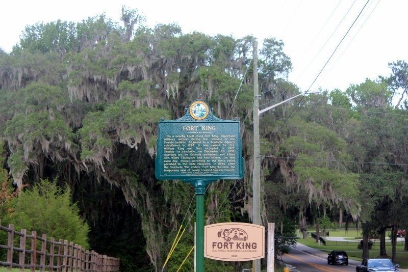 Fort King Marker looking east. Click for full size. Fort King Marker looking east image. Click for full size.