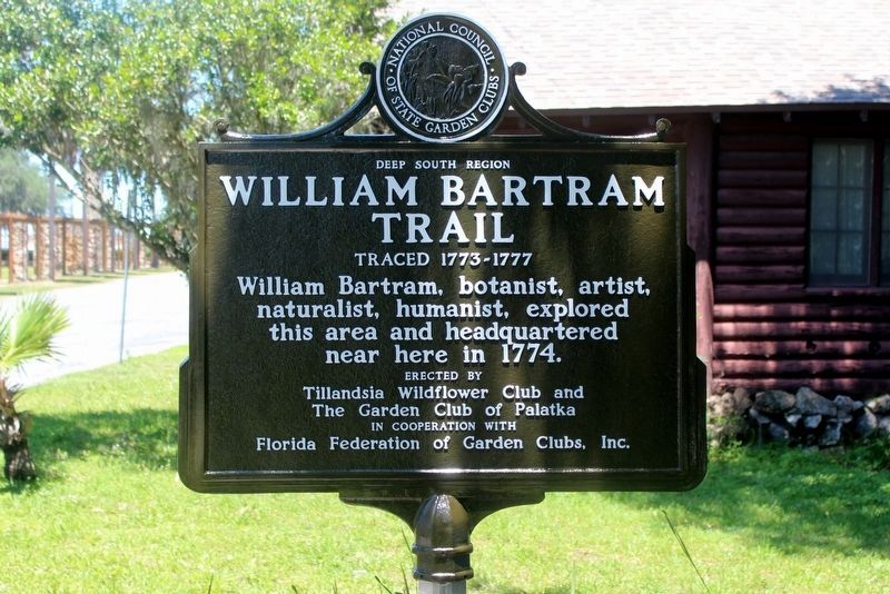 William Bartram Trail Marker after restoration image. Click for full size.