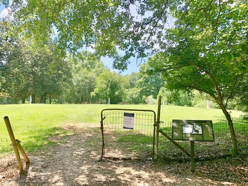 Cahaba's "New" Cemetery and Marker image. Click for full size.