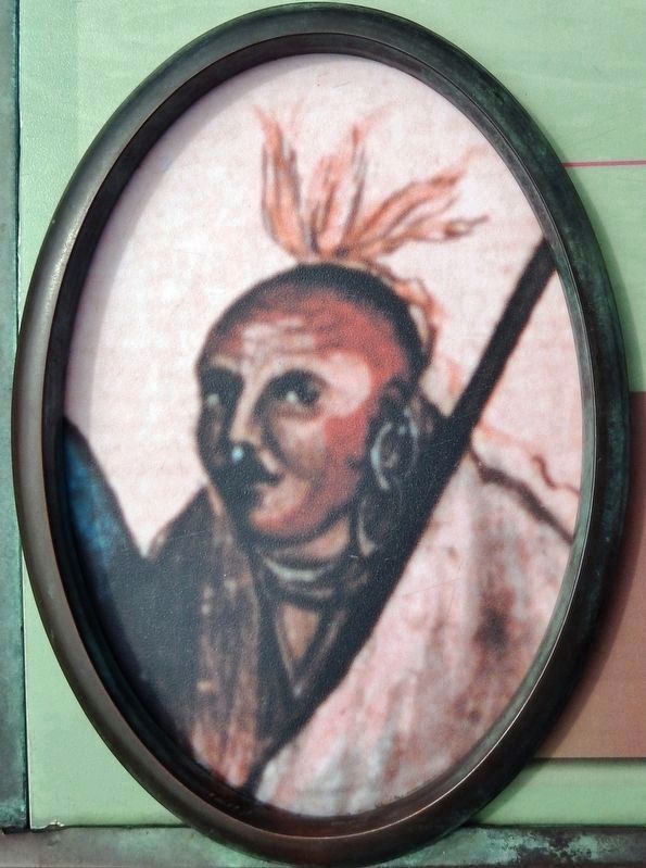 Marker detail: Algonquin Man /<br>Homme Algonquin. Click for full size. Marker detail: Algonquin Man /<br>Homme Algonquin image. Click for full size.