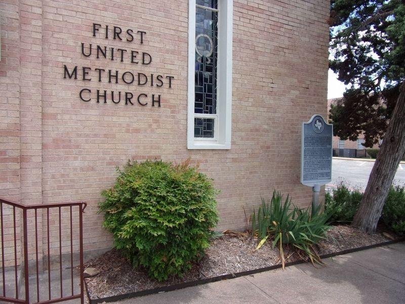 First Methodist Church of Mesquite Marker image. Click for full size.