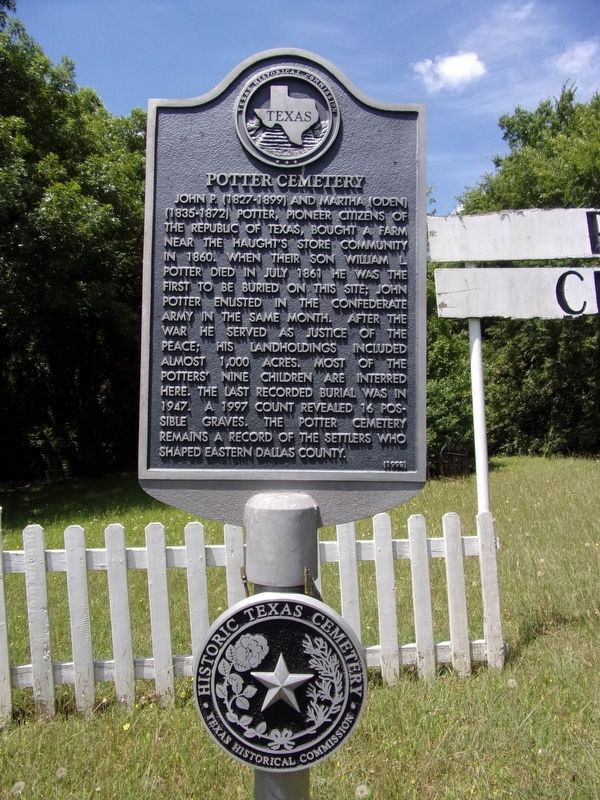 Potter Cemetery Marker image. Click for full size.