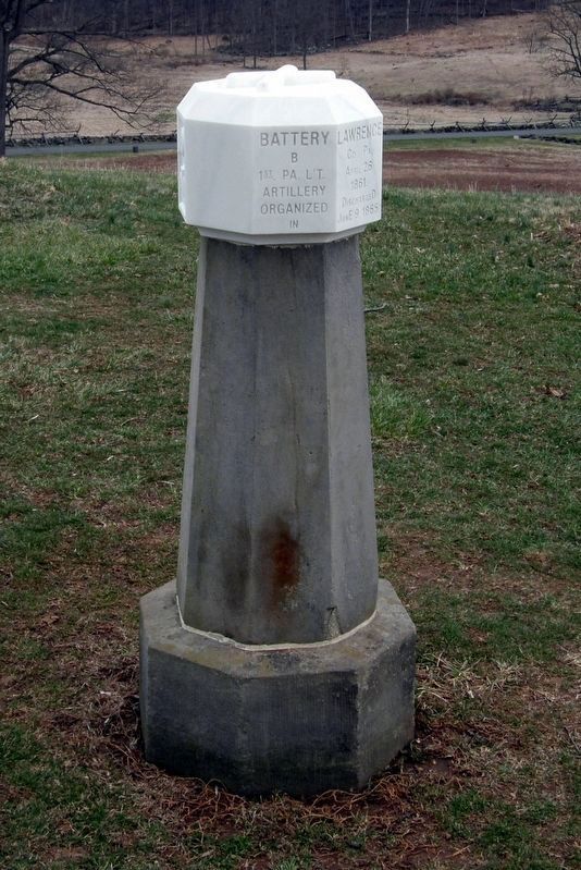 Battery B, 1st Pennsylvania Light Artillery Monument. Click for full size. Battery B, 1st Pennsylvania Light Artillery Monument image. Click for full size.