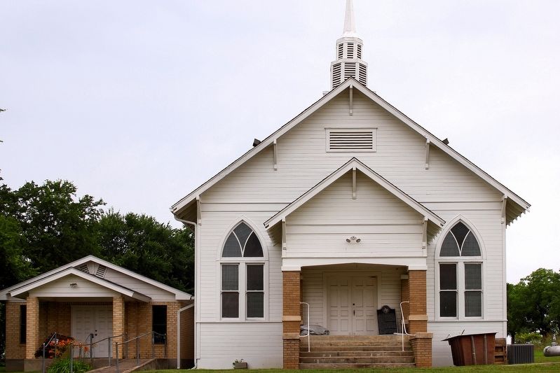 San Gabriel Christian Church and Marker image. Click for full size.