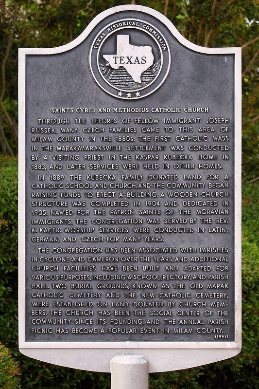 Saints Cyril and Methodius Catholic Church Marker image. Click for full size.