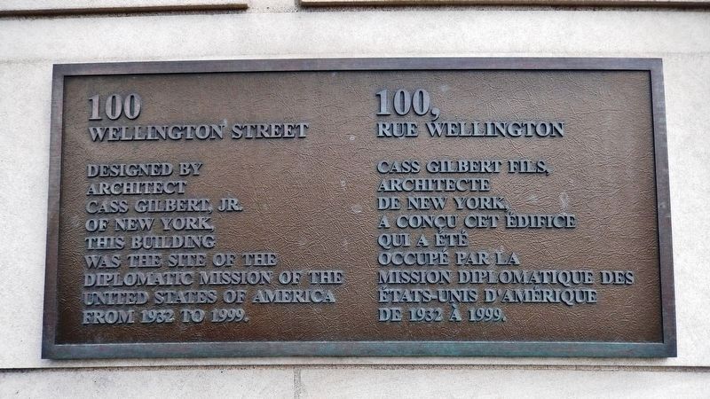 100 Wellington Street / 100, Rue Wellington Marker. Click for full size. 100 Wellington Street / 100, Rue Wellington Marker image. Click for full size.