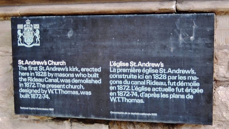 St. Andrew's Church / Lglise St. Andrew's Marker image. Click for full size.