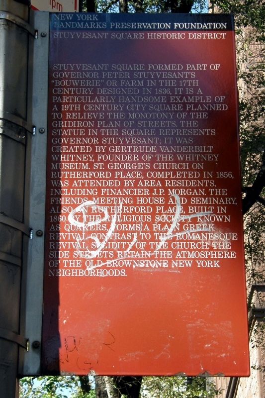Stuyvesant Square Historic District Marker. Click for full size. Stuyvesant Square Historic District Marker image. Click for full size.