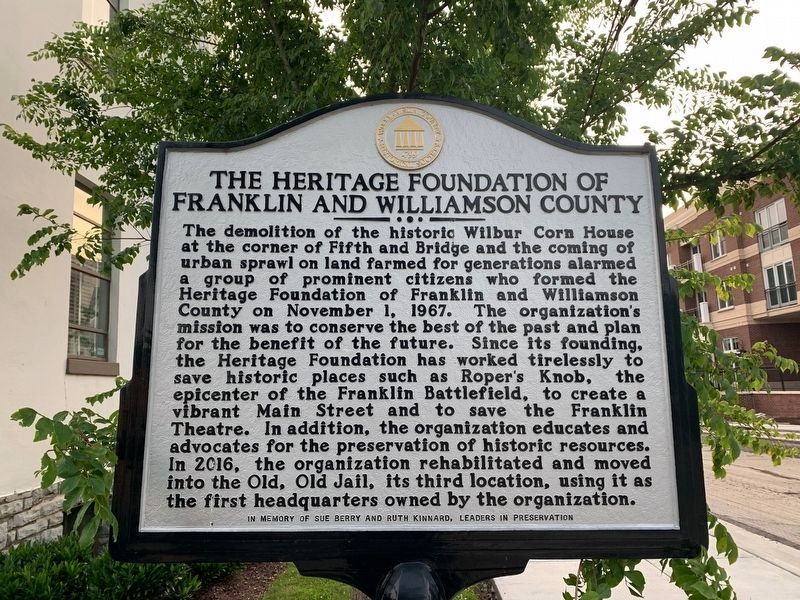 The Heritage Foundation of Franklin and Williamson County Marker image. Click for full size.