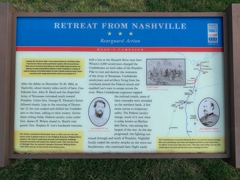 Retreat from Nashville: Rearguard Action Marker image. Click for full size.