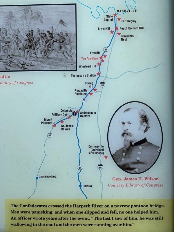 Retreat from Nashville: Rearguard Action (map detail) image. Click for full size.