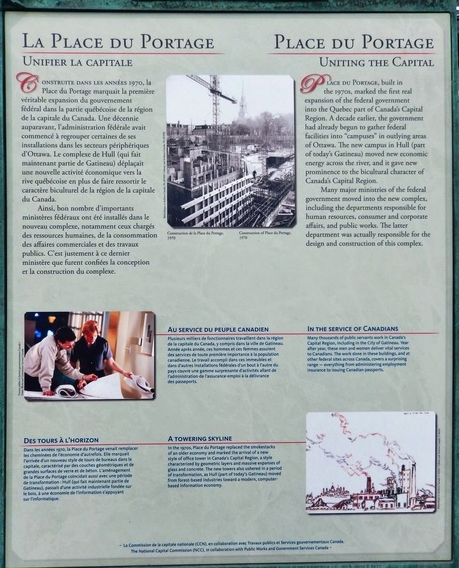 La Place du Portage / Place du Portage Marker. Click for full size. La Place du Portage / Place du Portage Marker image. Click for full size.