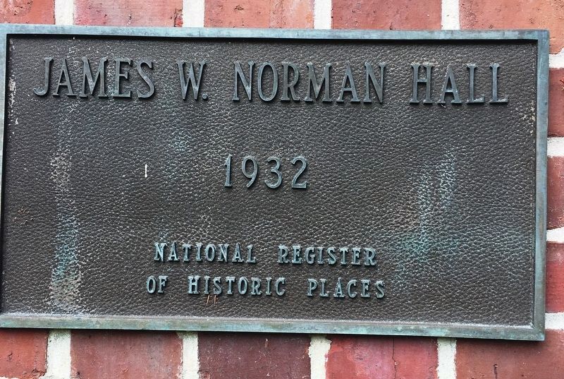 Norman Hall National Register of Historic Places - 1932. Click for full size. Norman Hall National Register of Historic Places - 1932 image. Click for full size.