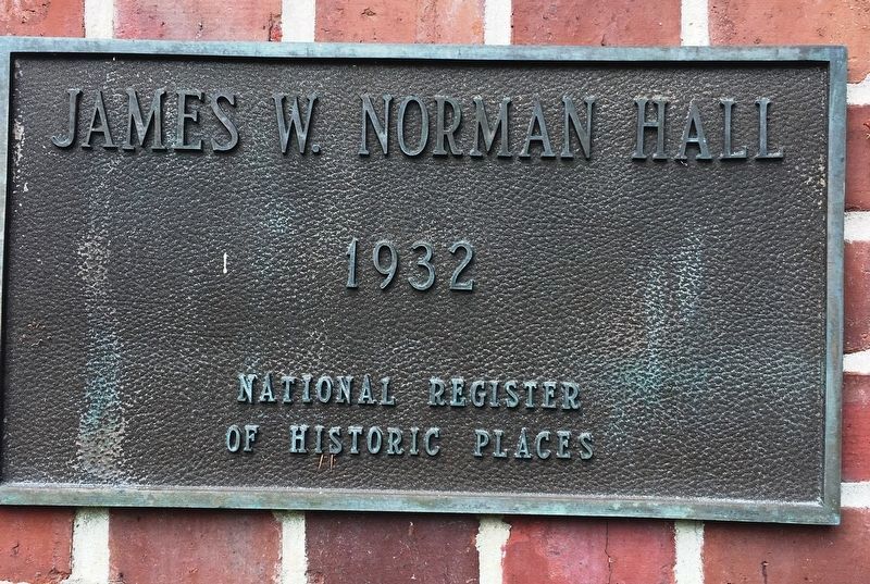 Norman Hall National Register of Historic Places - 1932 image. Click for full size.