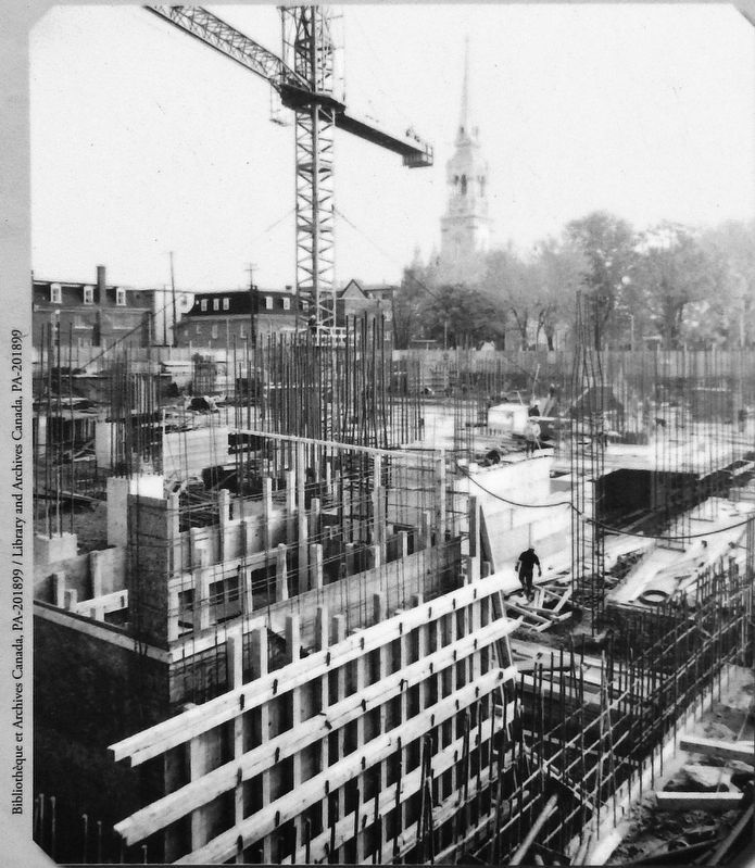 Marker detail: Construction of Place du Portage, 1970 image. Click for full size.