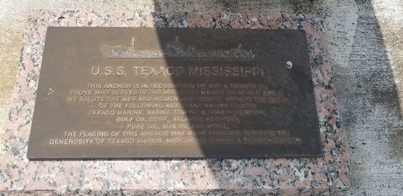 U.S.S. Texaco Mississippi Marker image. Click for full size.