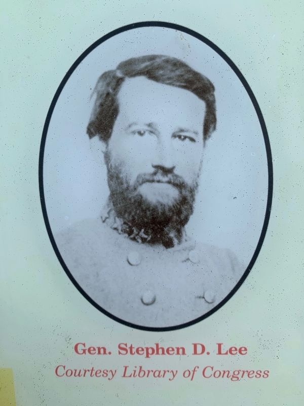 Retreat from Nashville Marker: General Stephen D. Lee image. Click for full size.