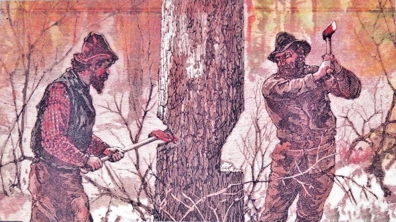 Marker detail: La Hache à équarrir / The broadaxe. Click for full size. Marker detail: La Hache à équarrir / The broadaxe image. Click for full size.