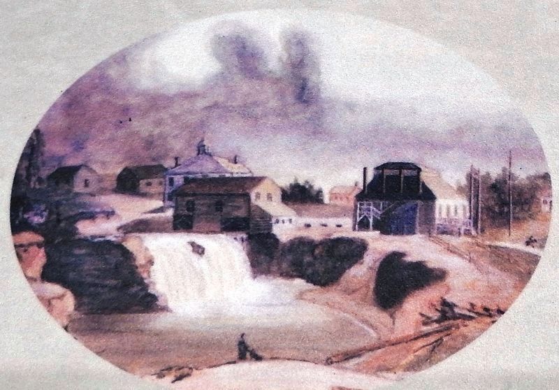 Marker detail: La scierie et la taverne de Philemon Wright. Click for full size. Marker detail: La scierie et la taverne de Philemon Wright image. Click for full size.
