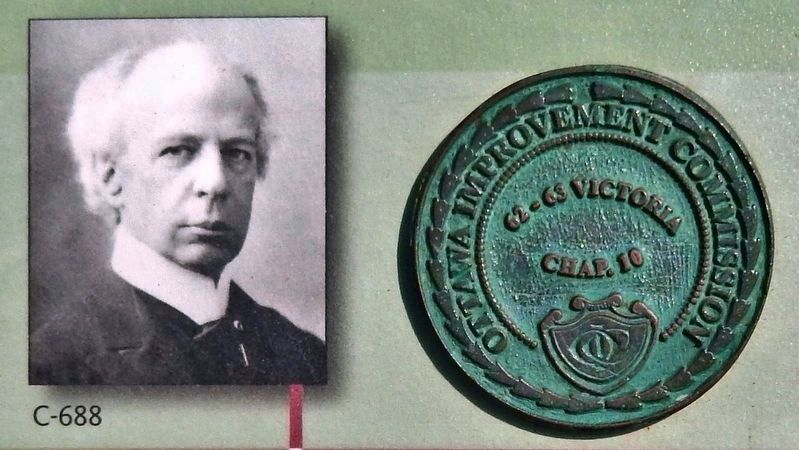Marker detail: Wilfrid Laurier, 1899 image. Click for full size.