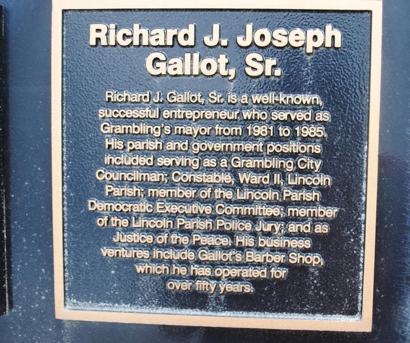 Richard J. Joseph Gallot, Sr. Marker image. Click for full size.